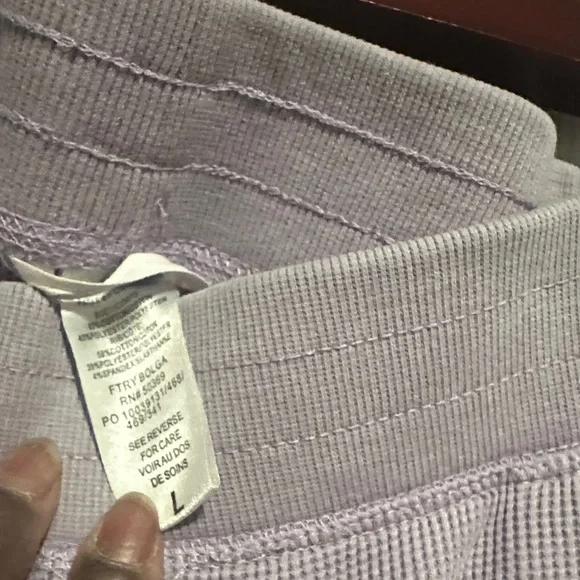 Jockey Light Purple Waffle Knit short set. - Picture 3 of 4